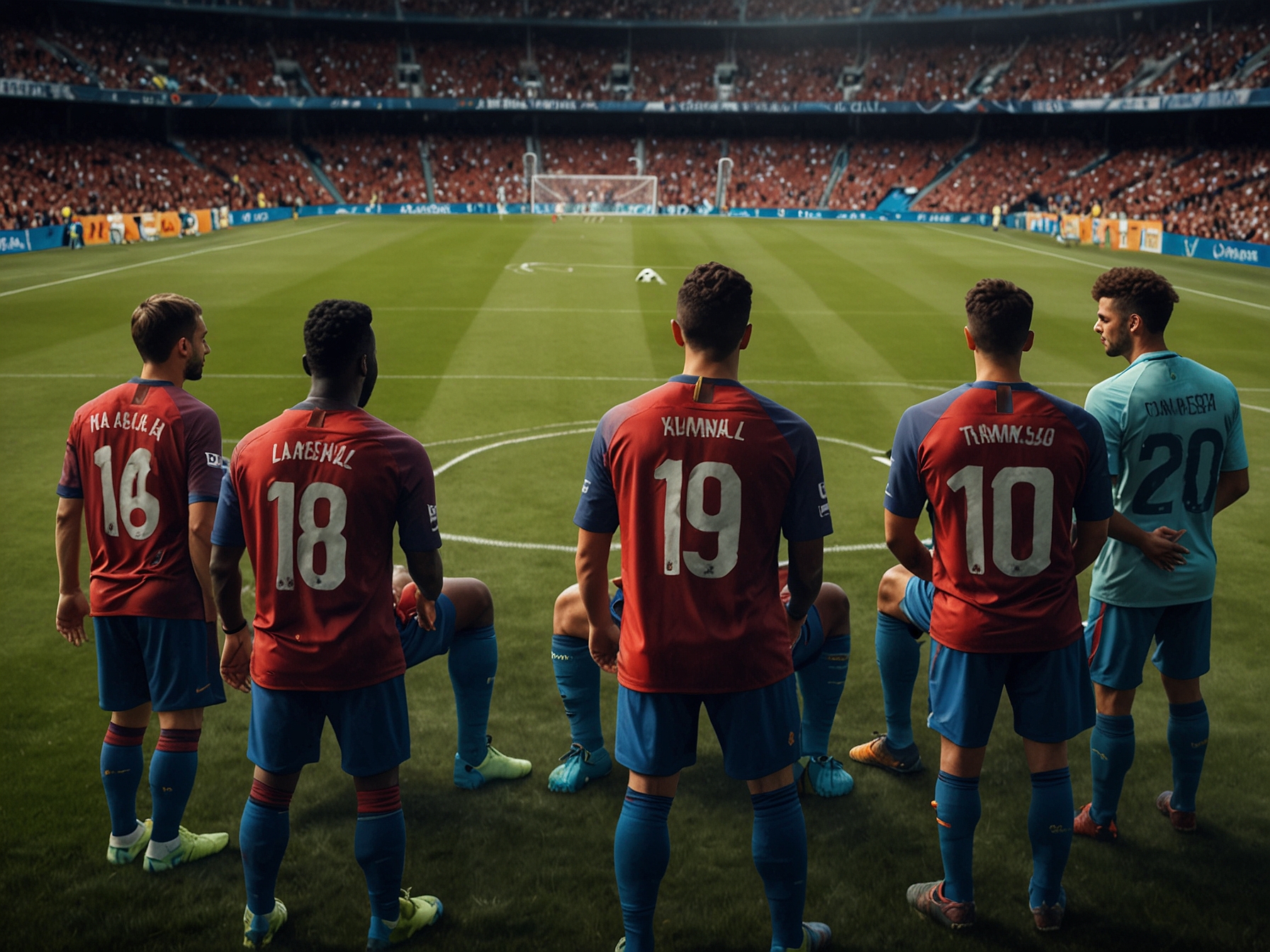 A close-up of the Champions League trophy, signifying the high stakes of the match between FC Barcelona and Brest, as both teams aim for glory and to prove their worth.