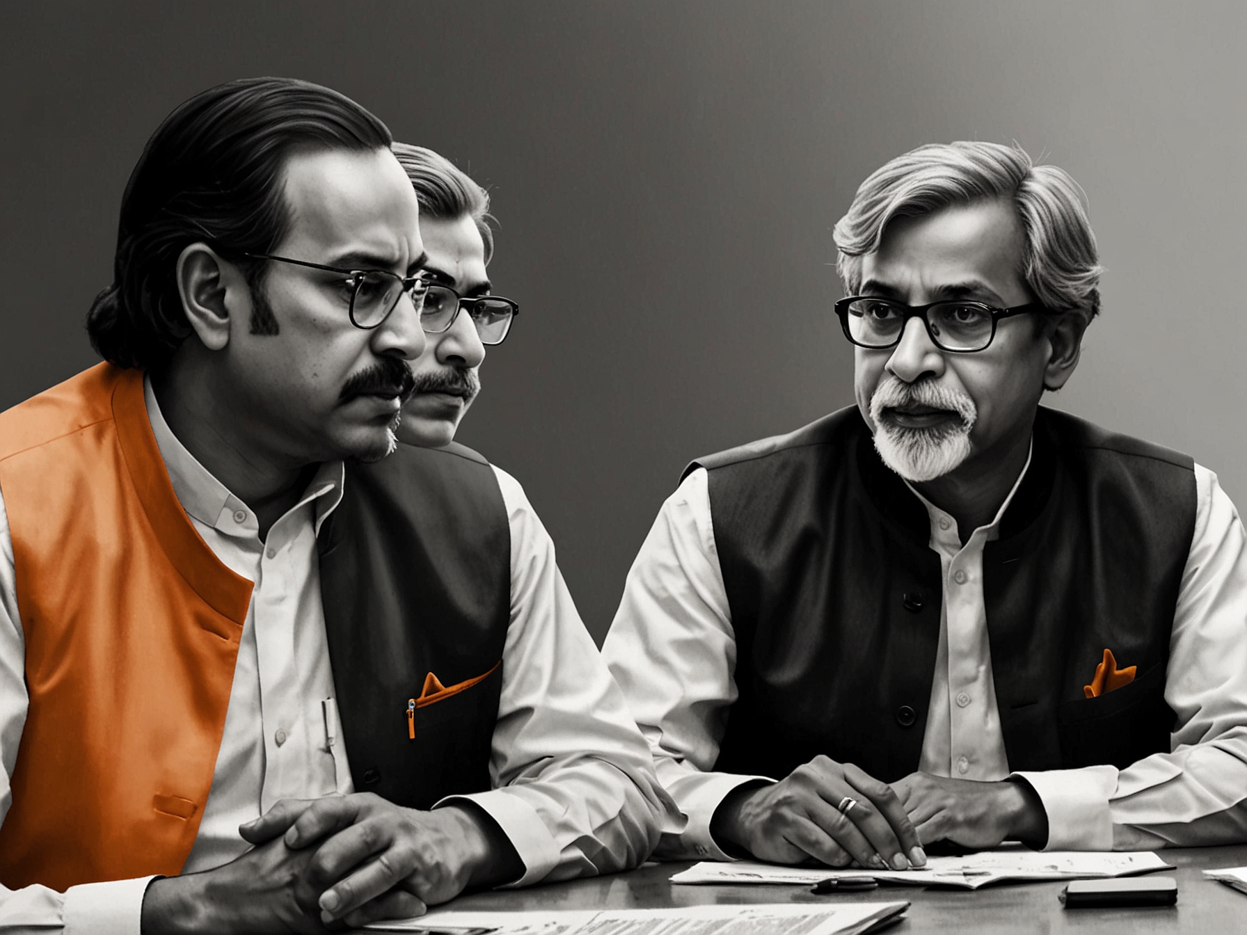 An illustration of Maharashtra's state assembly, highlighting the significant number of seats won by the BJP, evoking the political atmosphere as alliances are tested.