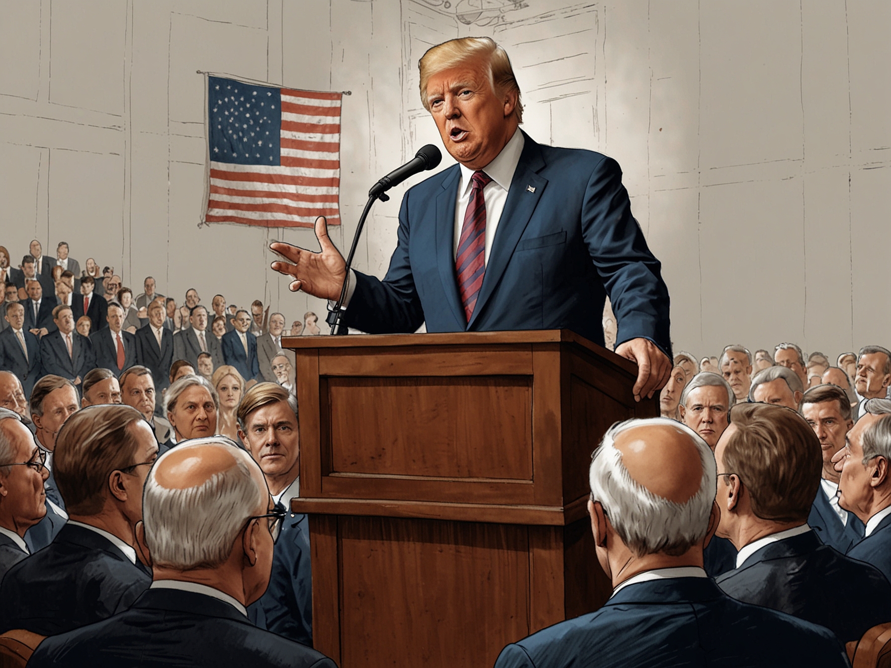 A collage showing the U.S. Navy and imagery of business leadership, reflecting the intersection of military and corporate worlds in Phelan's nomination.