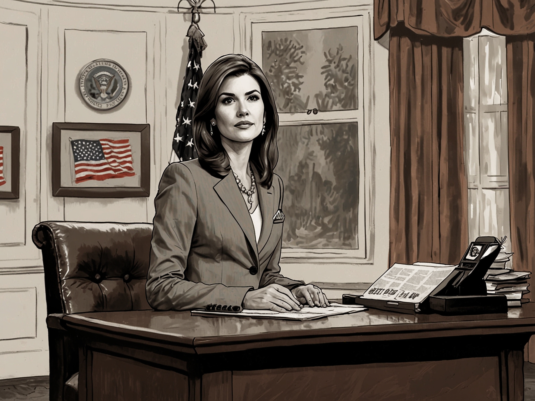 Kaitlan Collins engaging with the public at a political town hall event, showcasing her interactive style and dedication to on-ground reporting.