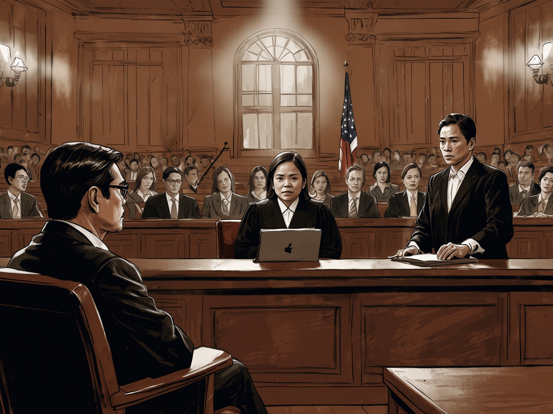 A split image featuring Larry Gadon speaking passionately at a press conference alongside a controversial photo of Sara Duterte making a public statement, illustrating their contrasting viewpoints on legal accountability.