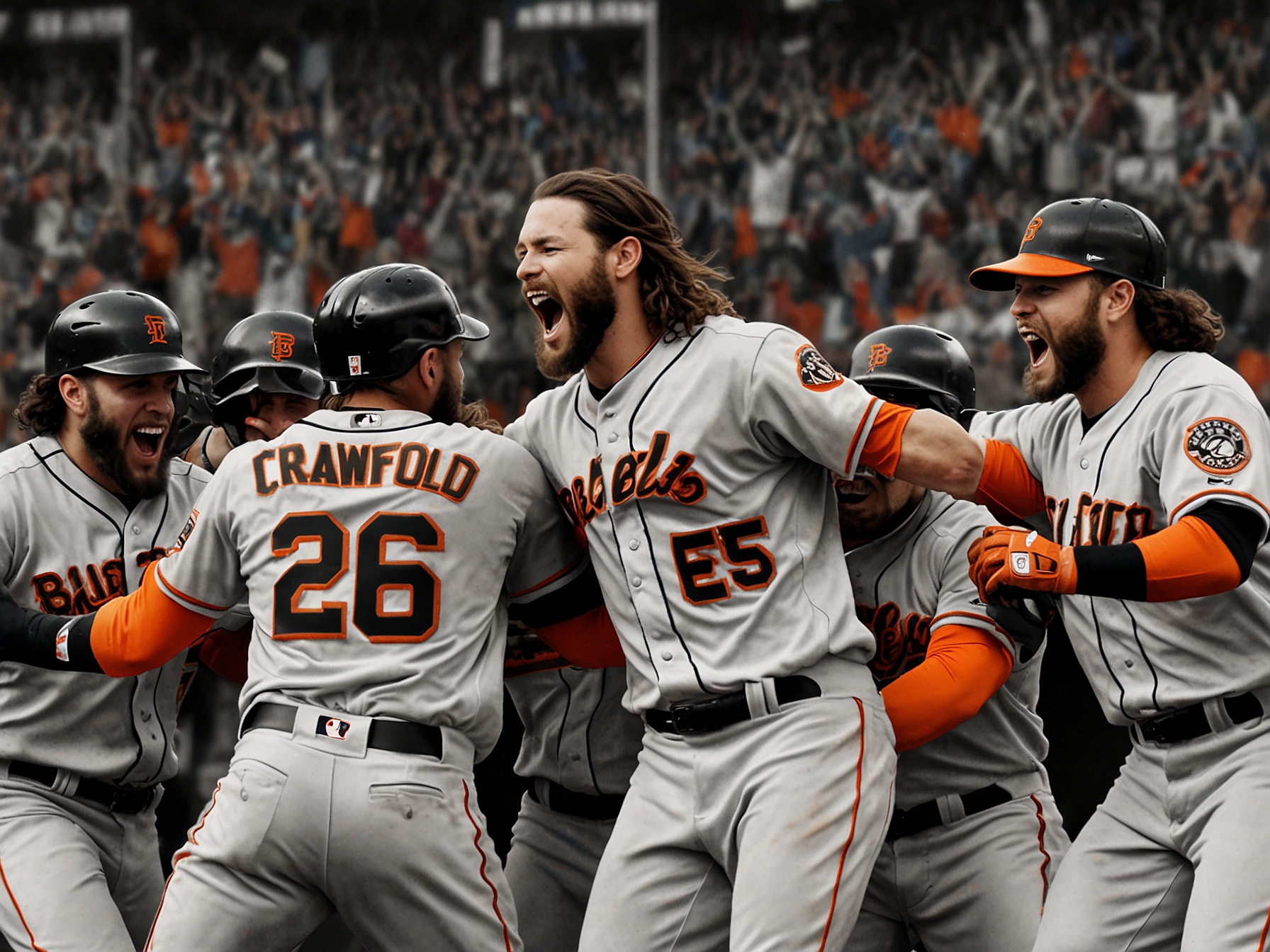 Brandon Crawford in his Giants jersey, reflecting on his career at Oracle Park, symbolizing his deep connection to the team and the city.