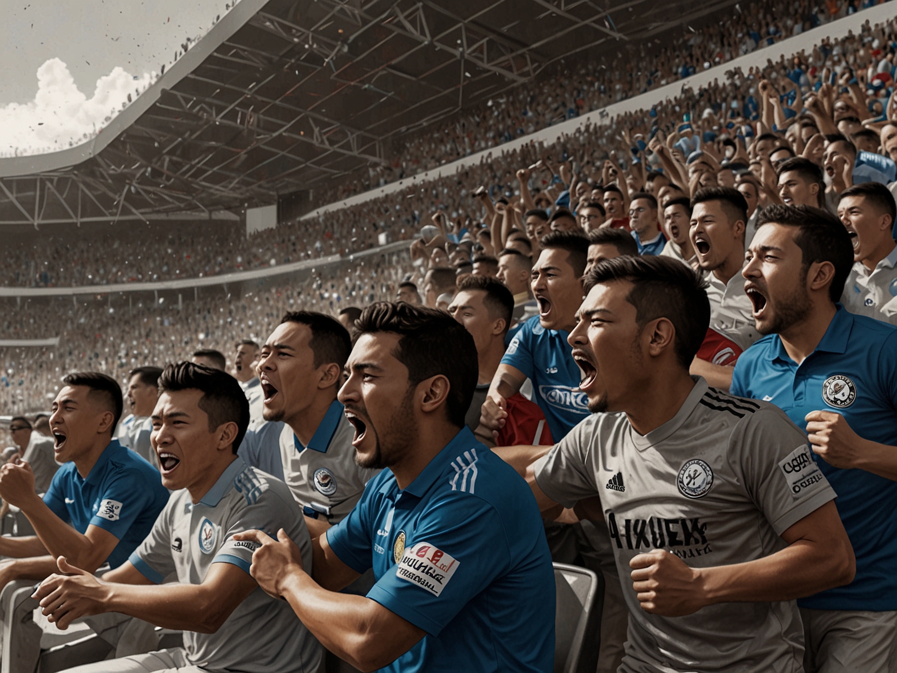 Cruz Azul players celebrating a goal during the Liga MX season, showcasing their team spirit and confidence as they prepare for the playoffs.
