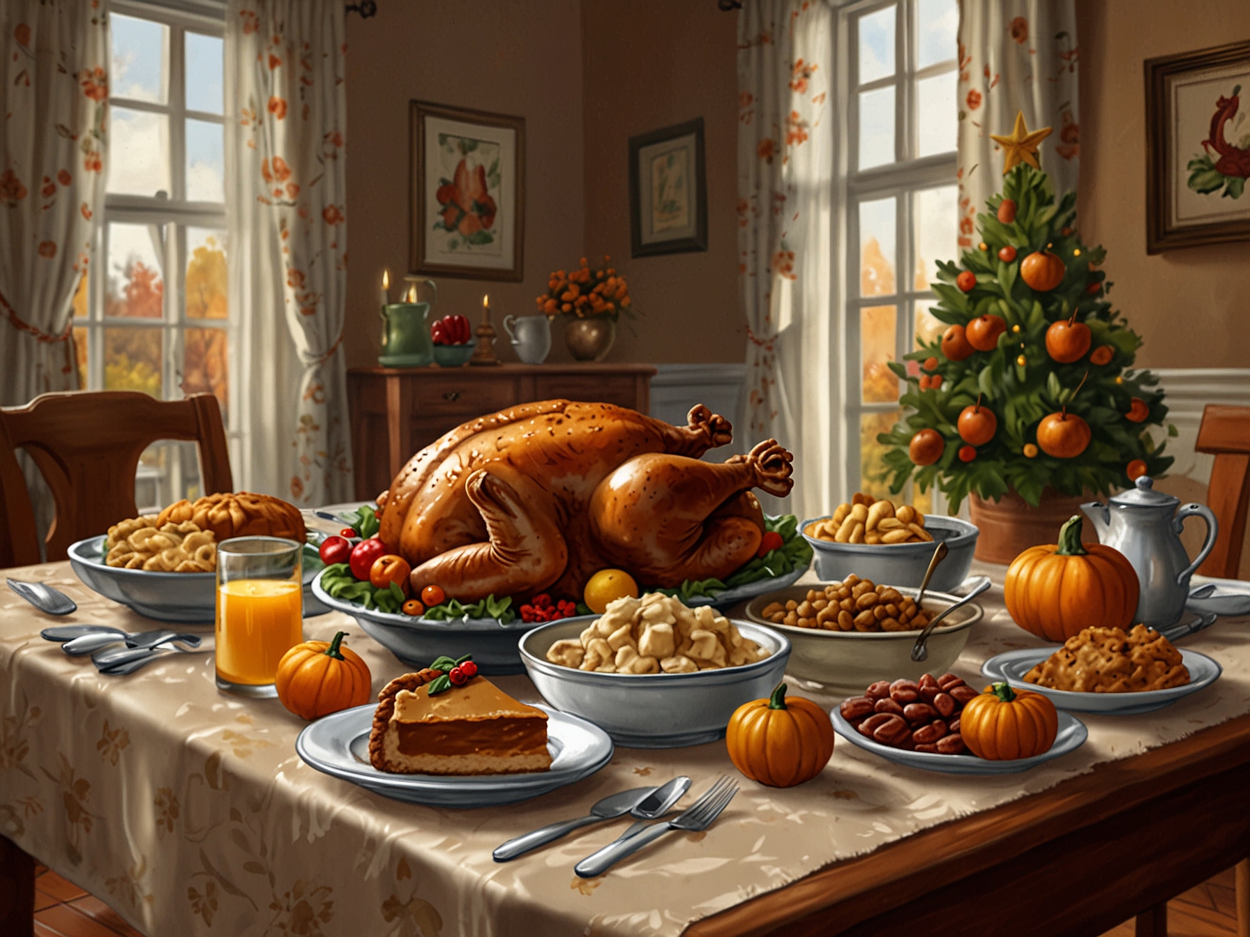 An empty grocery aisle, emphasizing the importance of planning ahead for Thanksgiving supplies as some grocery stores operate with modified hours or remain closed.