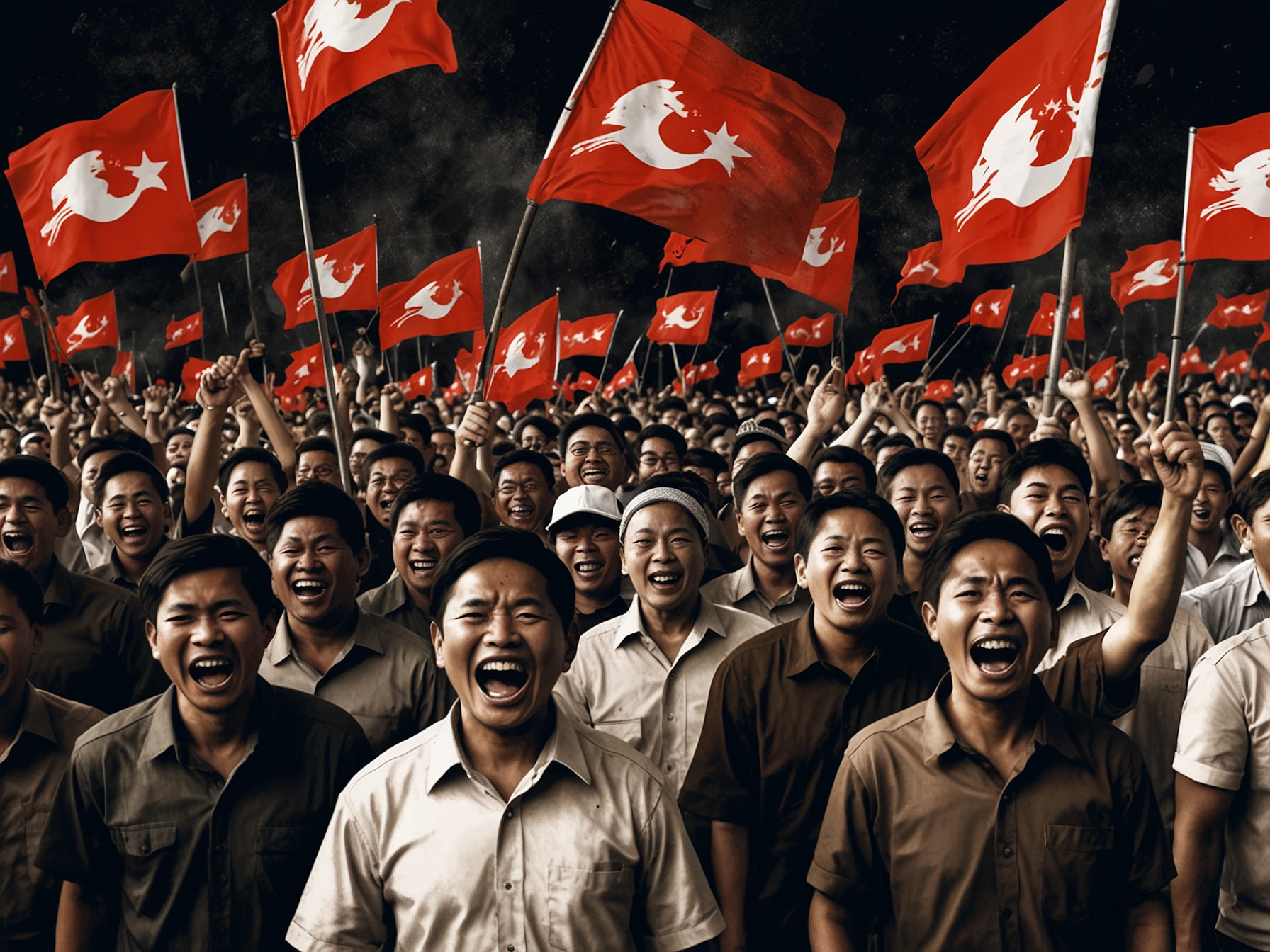 An election campaign poster featuring Bobby Nasution, adorned with positive messaging and images of his father-in-law, President Jokowi, capturing the essence of dynastic politics.