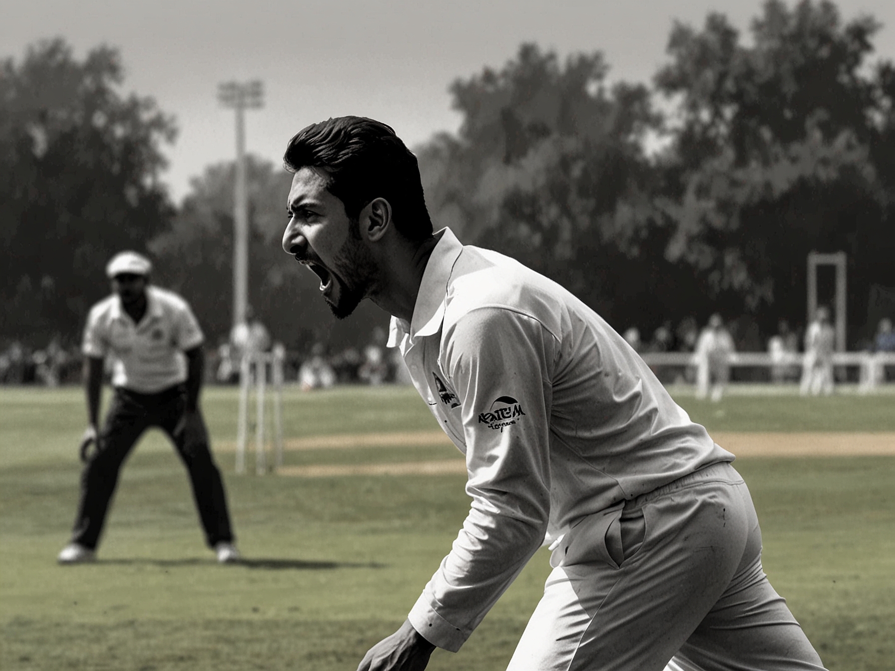 Gautam Gambhir analyzing a cricket match, with Harshit Rana's statistics visible on a screen, illustrating the former player's endorsement of the young talent for the upcoming T20 World Cup.