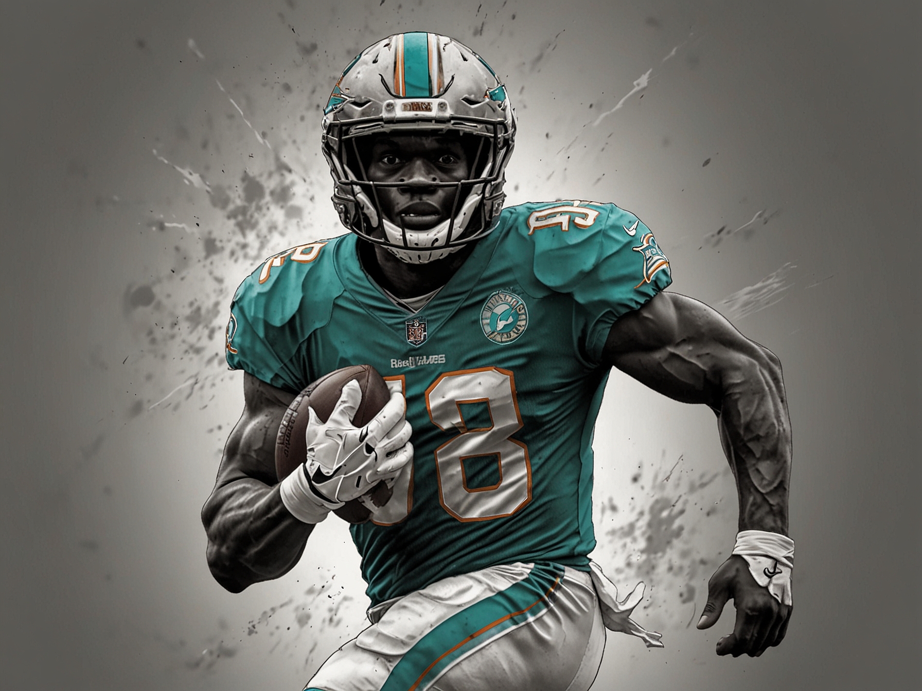 Tyreek Hill practicing with the Miami Dolphins, showing his determination and readiness for the upcoming game against the Green Bay Packers.