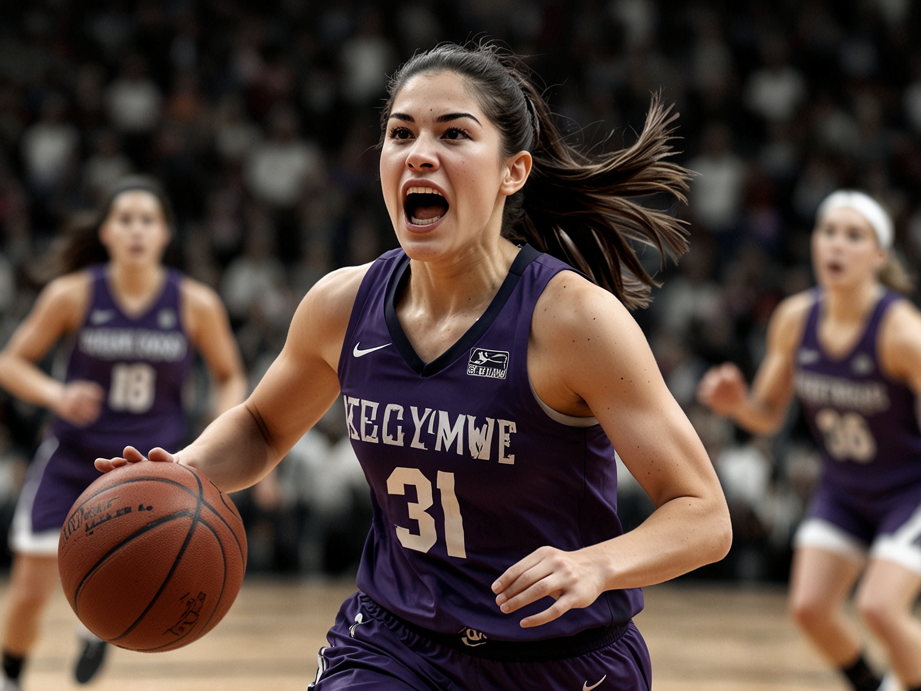 An emotional moment capturing fans in the arena holding banners supporting women’s basketball, highlighting their dedication and desire for star players in the league.