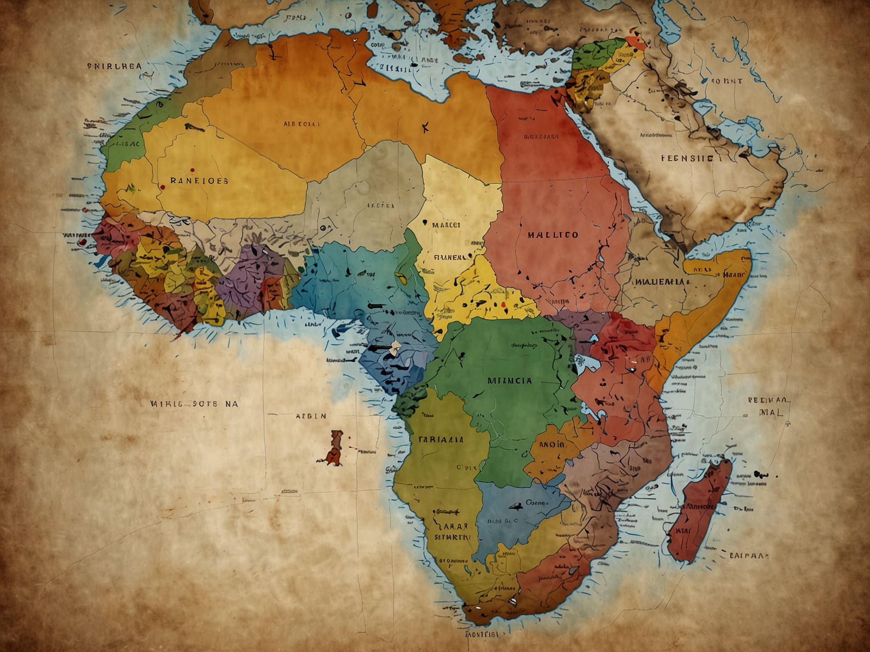 Protests in an African city against French military presence, showcasing the rising anti-colonial sentiment as nations express their desire for sovereignty and independence.