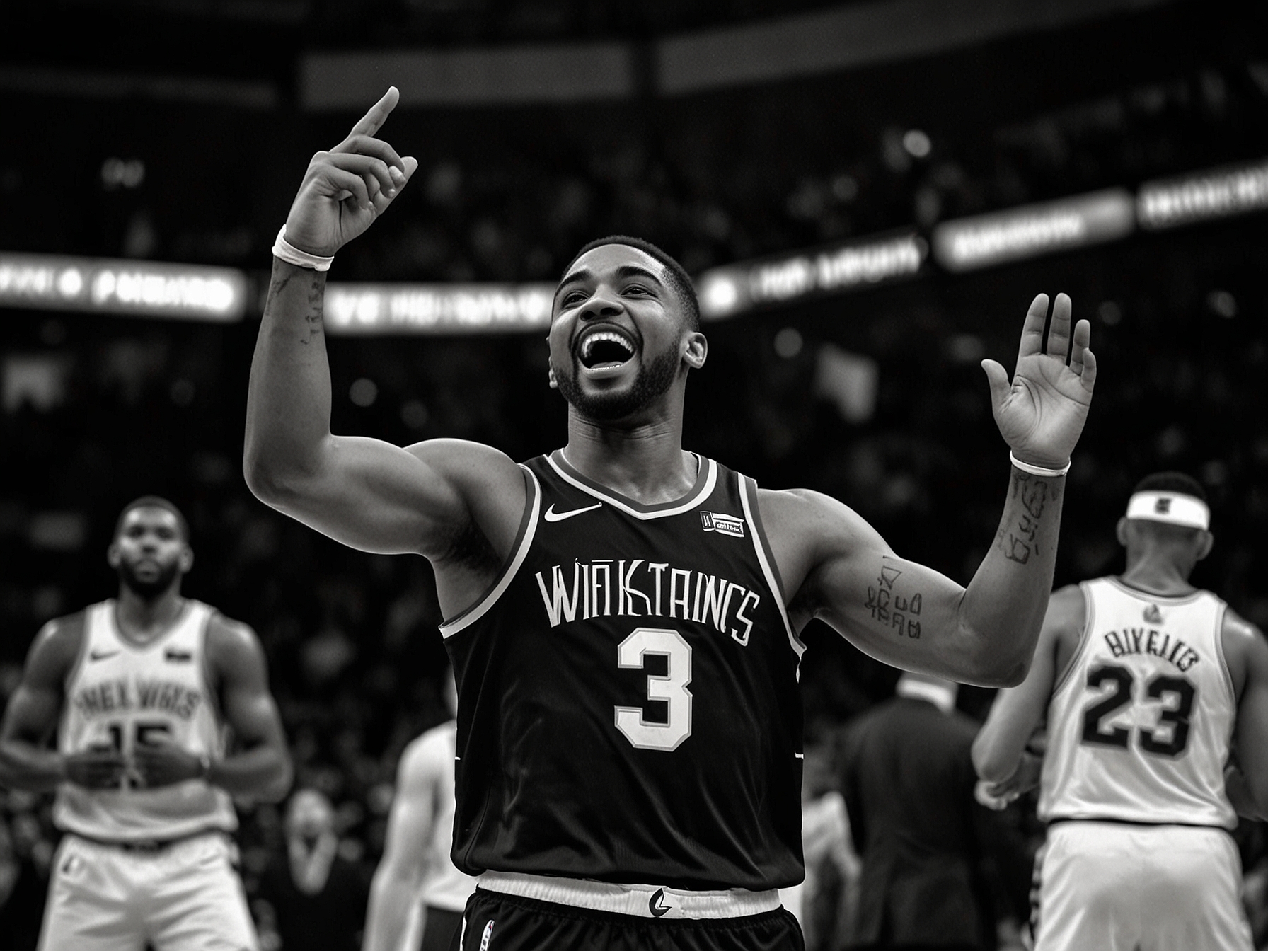 Fans in Madison Square Garden react with excitement as Mikal Bridges slams a dunk, highlighting the thrilling atmosphere of the Knicks' performance.