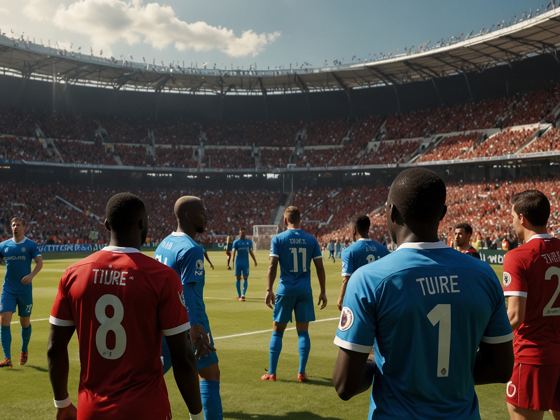 Patrick Vieira on the sidelines, pumping his fist in celebration after securing his first victory as head coach, illustrating the joy and relief of achieving a crucial win.