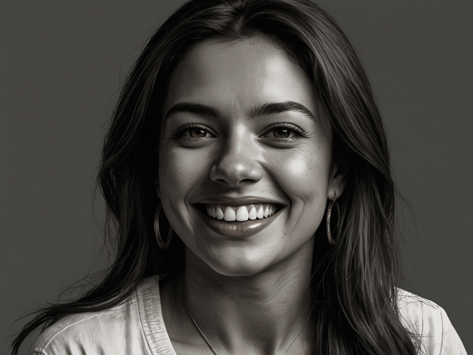 A portrait of Sandra Reyes, showcasing her vibrant smile and charismatic presence during her acting career, symbolizing the joy she brought to Colombian television.