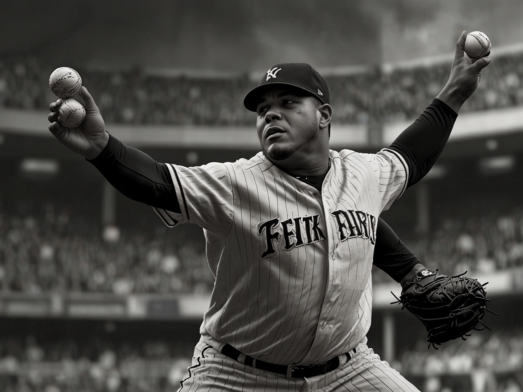 A graphic illustration of the New York Mets logo alongside the text 'Frankie Montas: A New Chapter' highlighting his recent signing and the team's aspirations for the next season.
