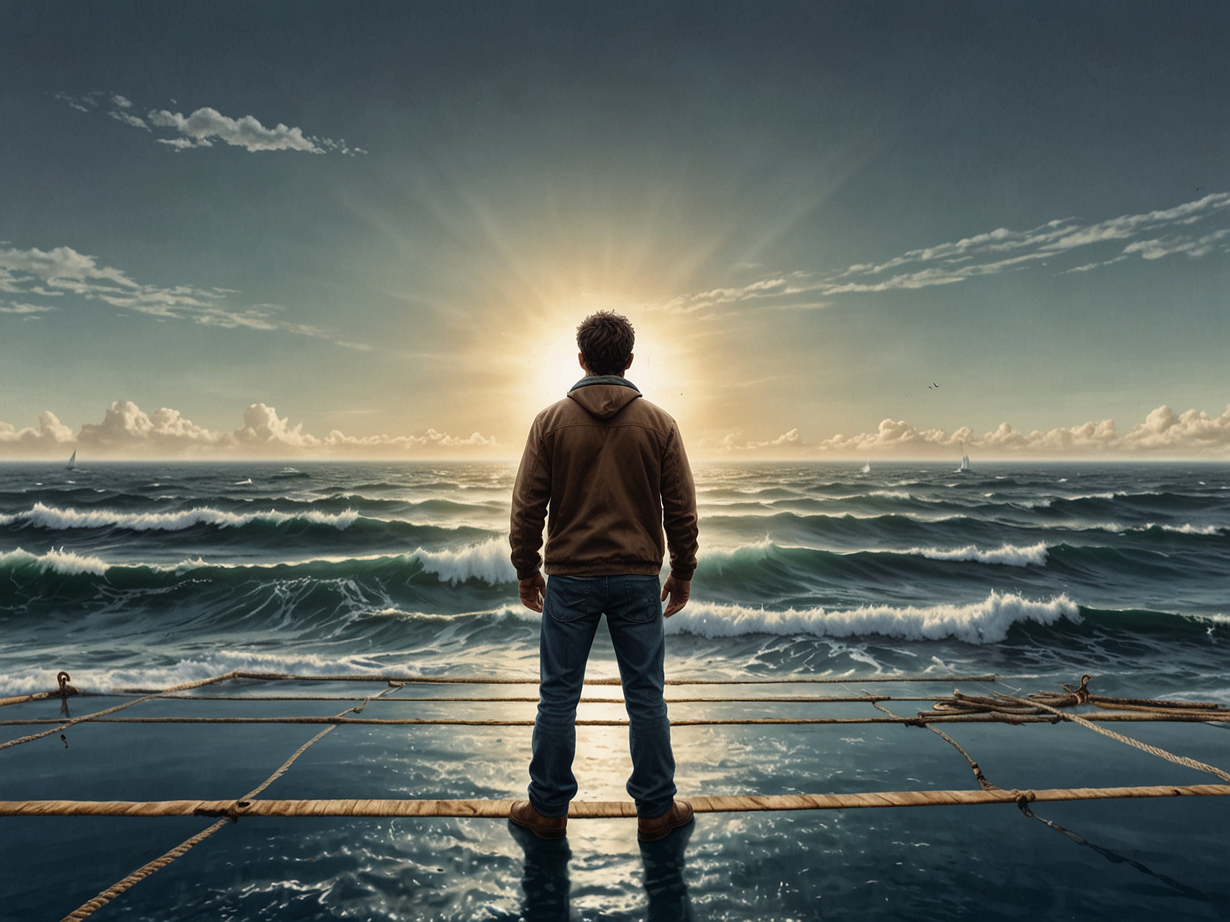 A graphic representation of digital shadows, with a silhouette of David Mayer fading into the background, illustrating the mystery of his absence in AI conversations.