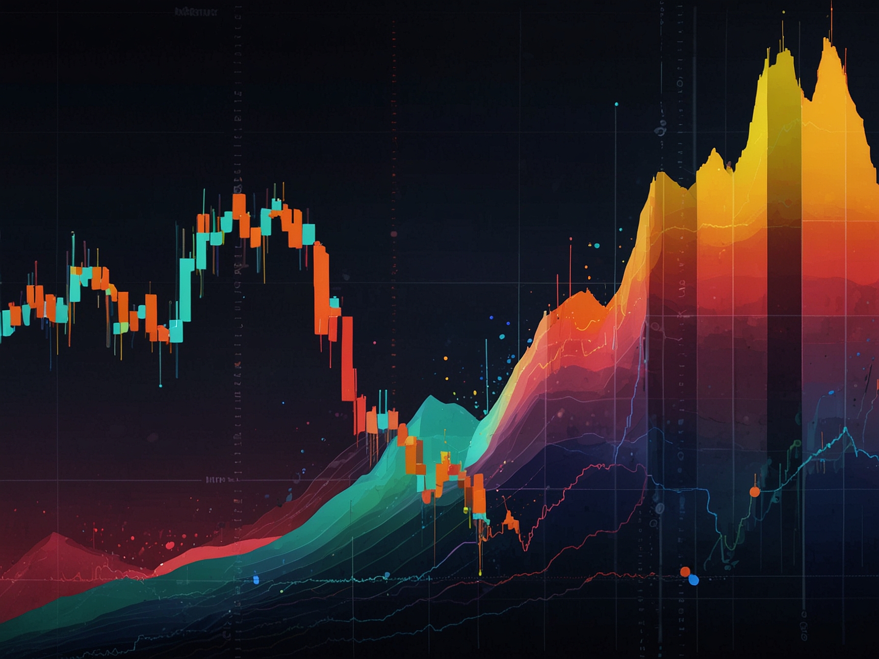 An illustration depicting a courtroom scene symbolizing the ongoing SEC case against Ripple, highlighting the tension and uncertainty in the cryptocurrency market.