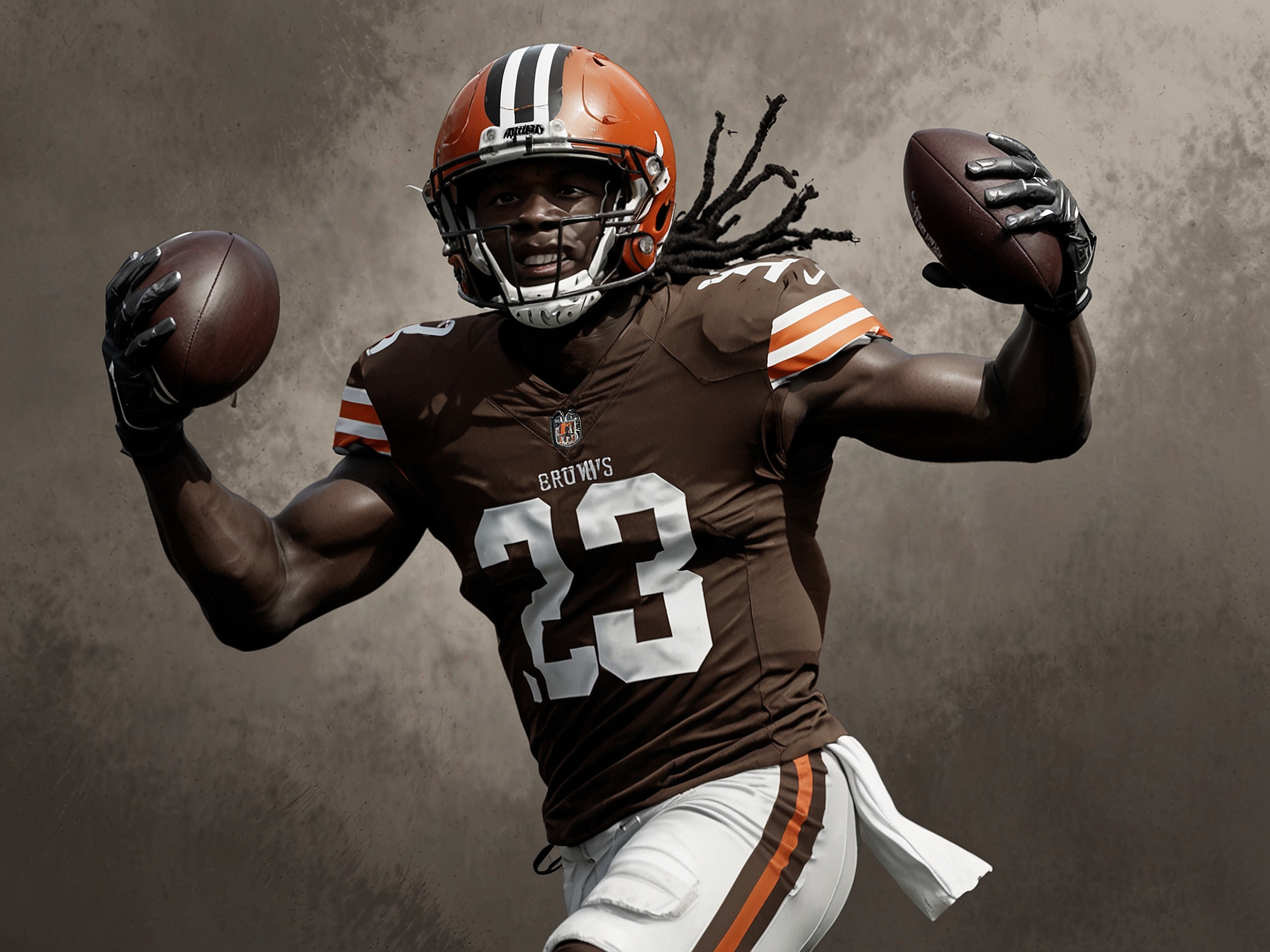 A close-up of Jerry Jeudy celebrating after a touchdown, displaying a look of triumph and relief, symbolizing his journey from doubt to success.