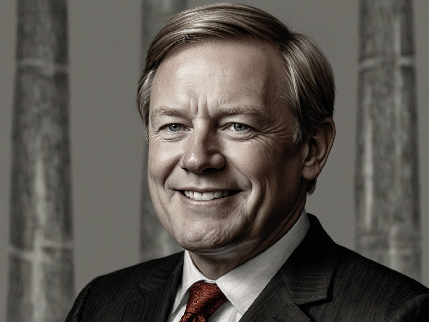 A split image showing Warren Stephens during a campaign event in 2016 and an official photo as U.K. Ambassador, showcasing his political transformation.