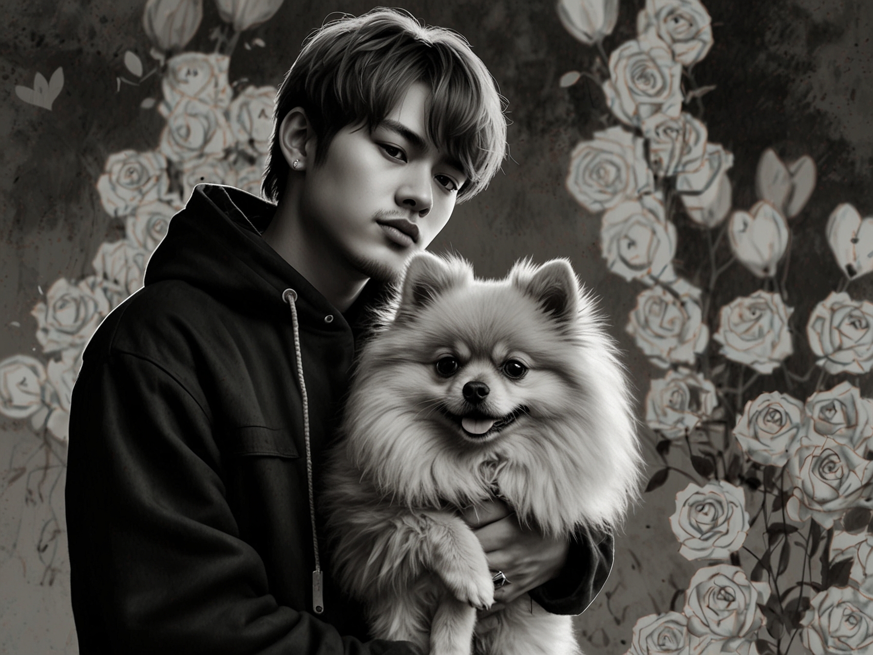 A collage of social media posts from ARMY expressing their condolences and sharing personal memories of their own pets, creating a sense of unity in grief.