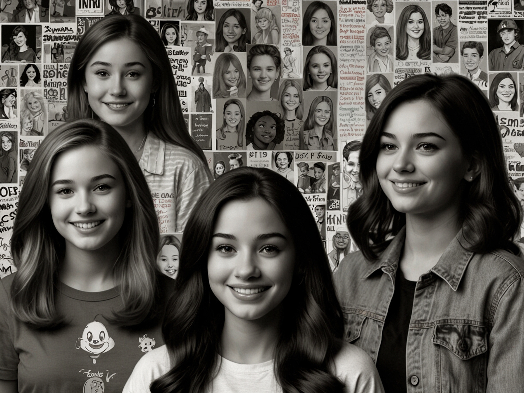 A digital artwork representing the shift from traditional TV to streaming platforms, highlighting the growing popularity of Disney+ in contrast to cable channels like the Disney Channel.