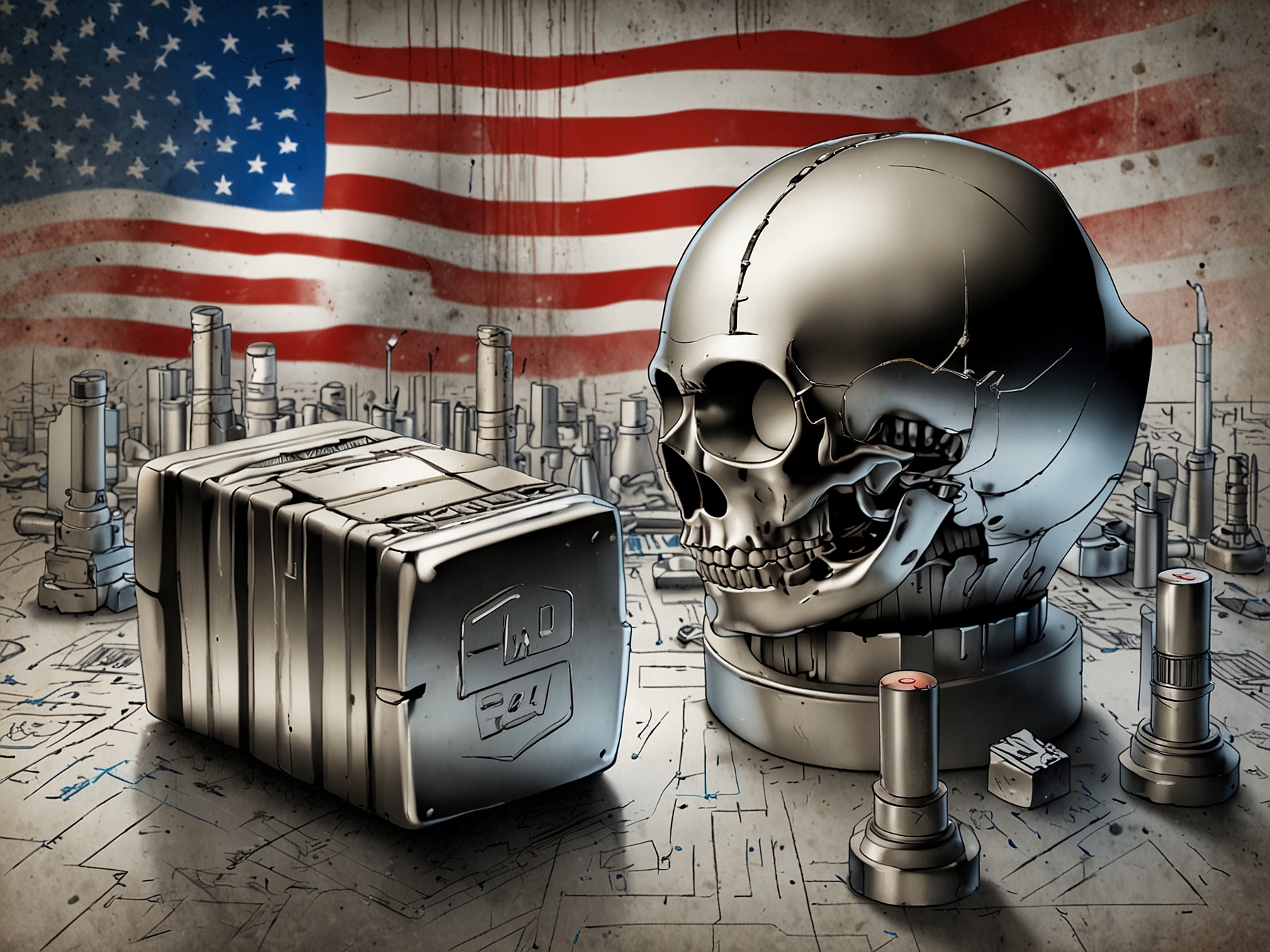 A split image depicting frustrated consumers shopping for electronics on one side and politicians discussing trade deals on the other, capturing the human impact of trade restrictions.