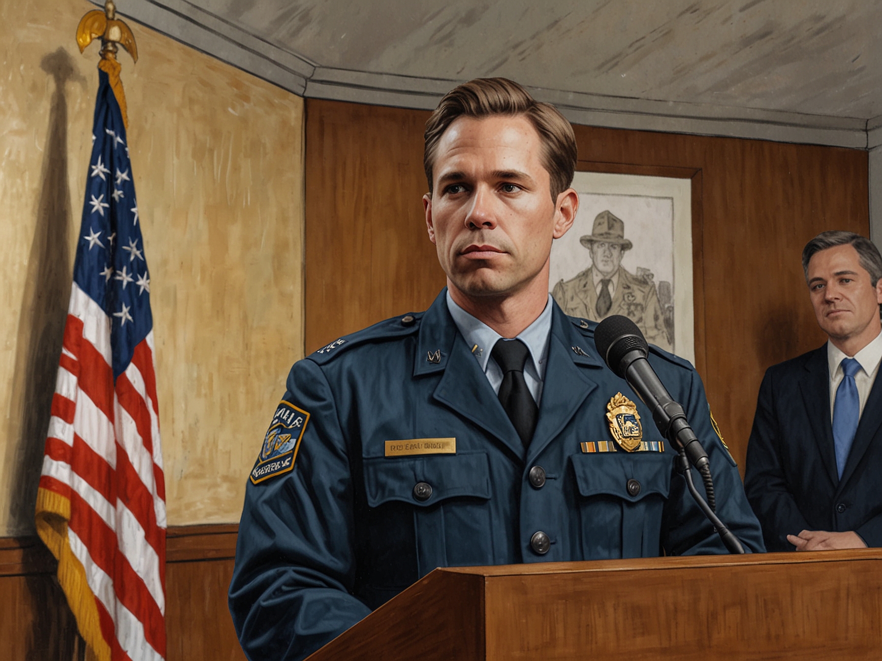 Chad Chronister in uniform at a press conference, expressing his commitment to local law enforcement while reflecting on his decision to withdraw from the DEA nomination.