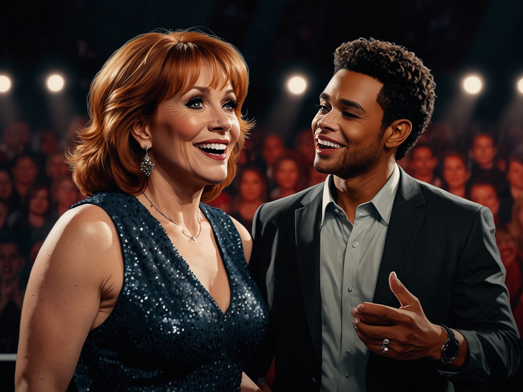 The Voice coaches reacting to the results during the tense finale, showcasing their anxiety and excitement in the moments leading up to the Instant Save announcement, all while maintaining a competitive atmosphere.
