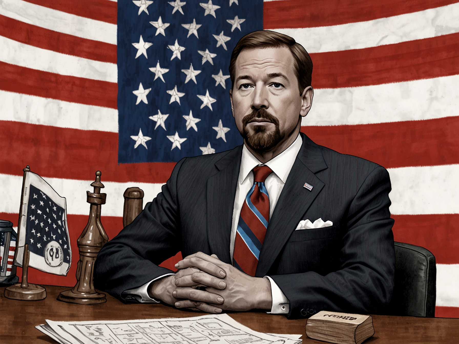 An image illustrating Biden's emotional turmoil, with a faded portrait of Beau Biden and juxtaposed images of Hunter, showcasing the family dynamics at play.