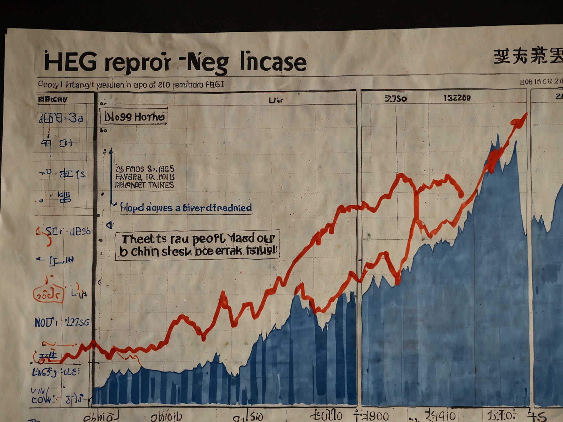 Investors analyzing stock market data on screens, with vibrant charts illustrating the surge in HEG Ltd shares and the impact of geopolitical tensions.