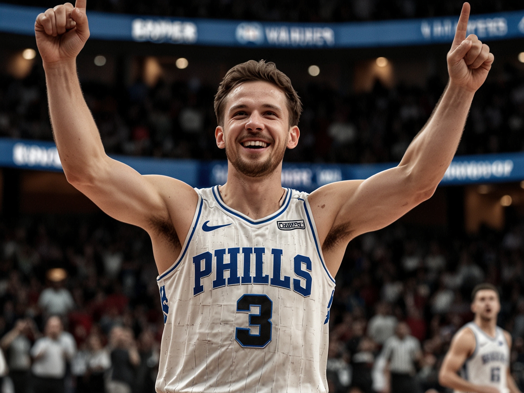 A heated moment in the game where the crowd is on their feet, showcasing the thrilling atmosphere as the Orlando Magic clinches the win.