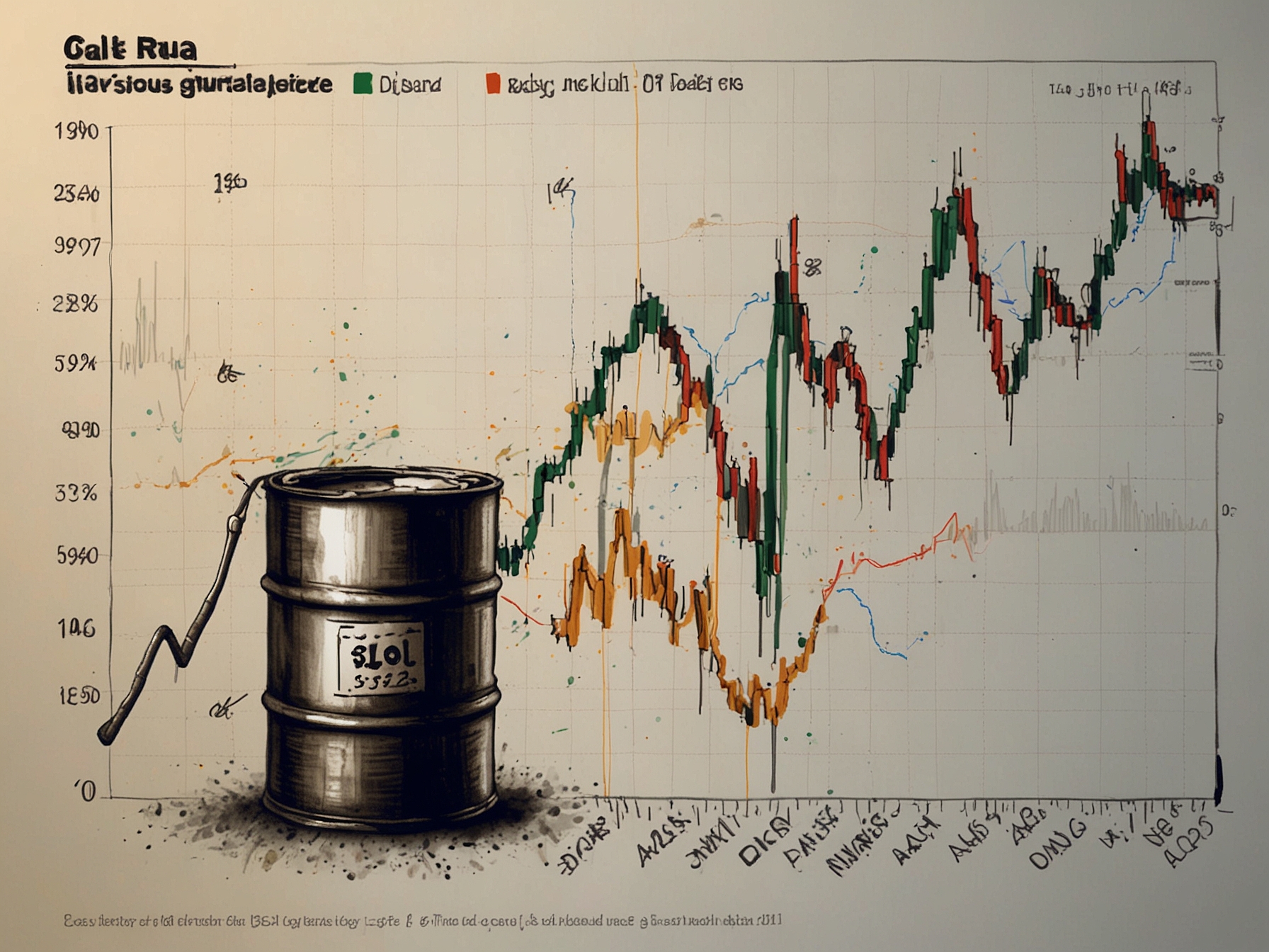 A pie chart representing the financials of Oil India, showcasing net profit increases against a backdrop of declining sales, visually emphasizing the contrast in performance metrics.
