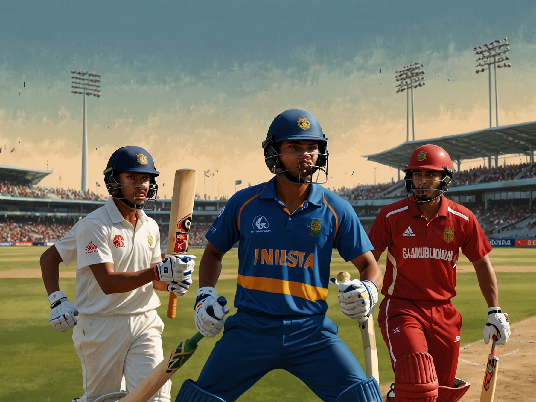 A close-up of a young cricketer celebrating after hitting a six, showcasing the emotion and excitement of the game during the ACC Under-19 Asia Cup.