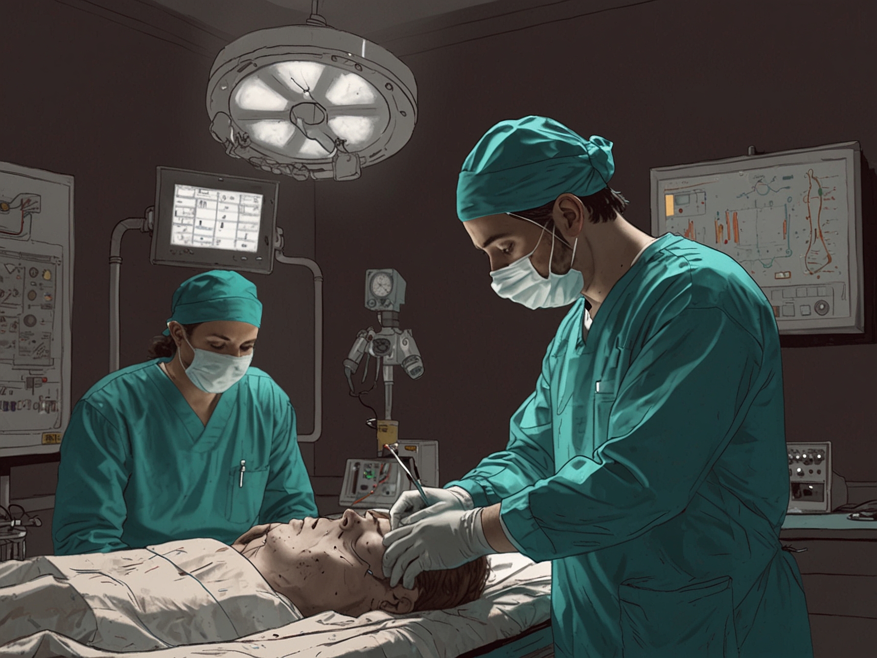 A surgical team collaborates in the operating room, showcasing the importance of trust and communication between healthcare providers and patients in anesthesia care.