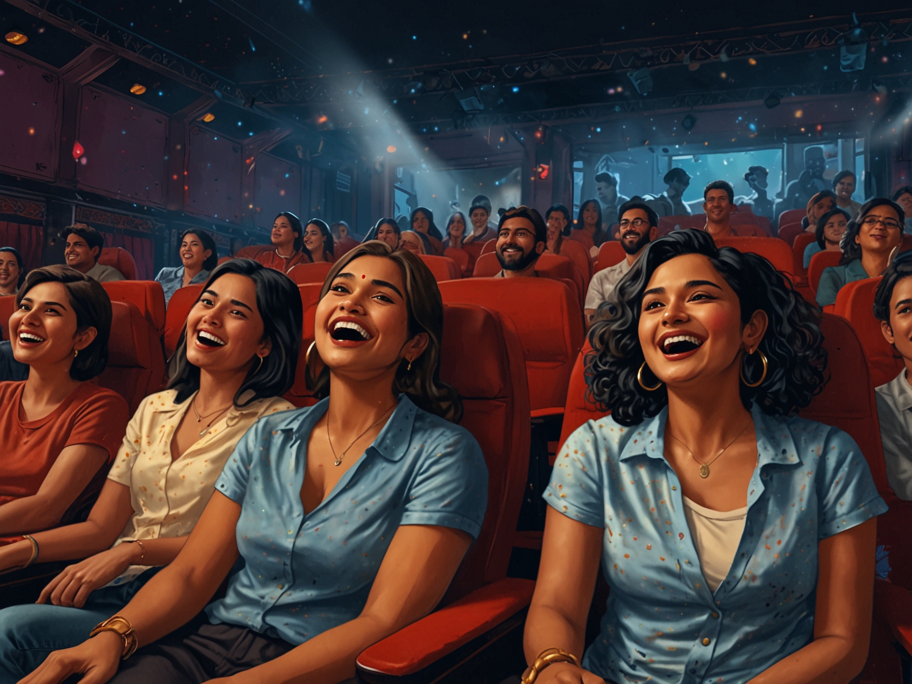 Allu Arjun on screen in Pushpa 2, showcasing his charismatic performance alongside Rashmika Mandanna, capturing the essence of the film's dynamic storyline.