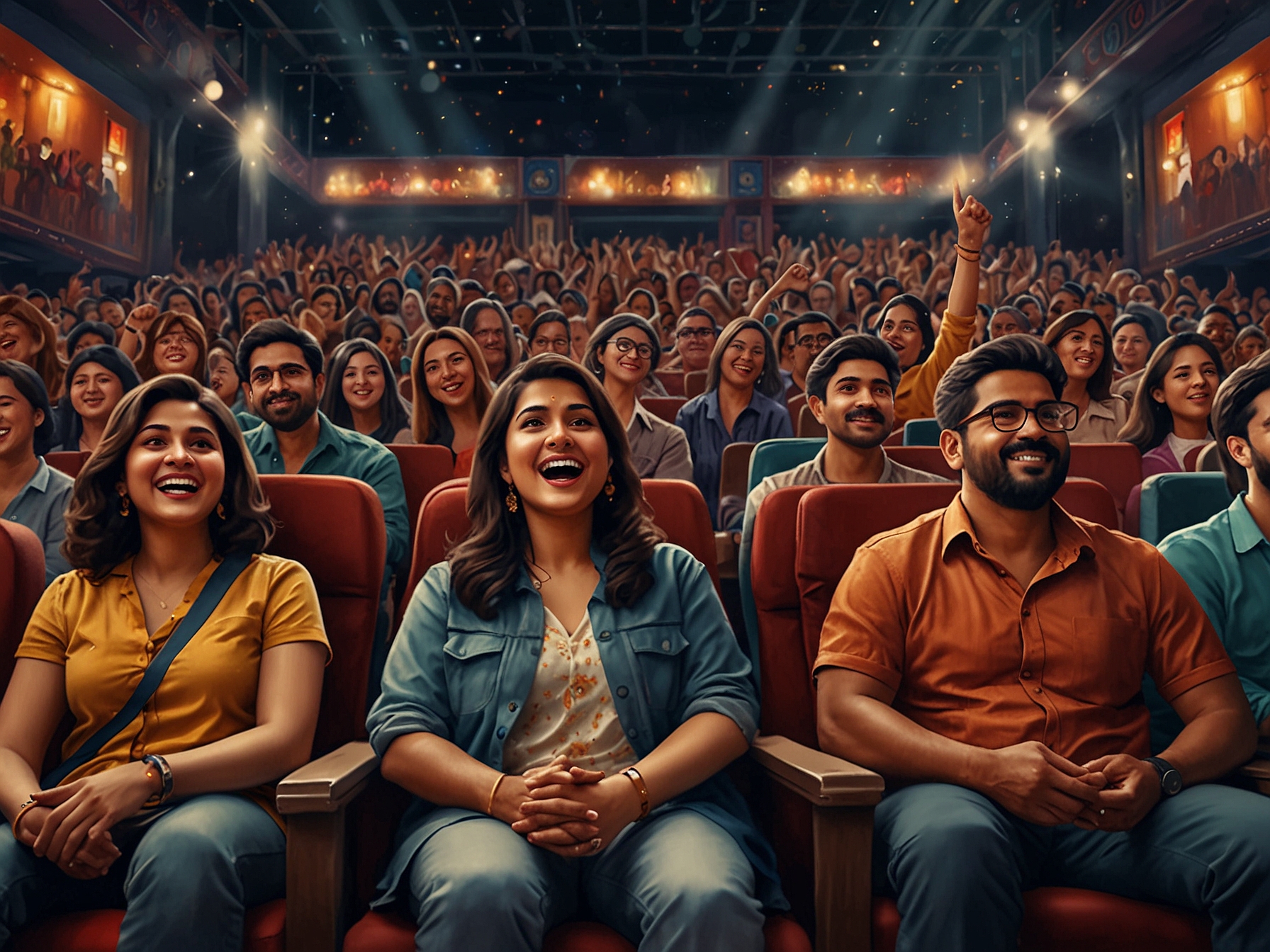 An array of movie posters for Pushpa 2 and RRR, representing the fierce competition in Indian cinema and the evolving landscape of regional films gaining popularity.