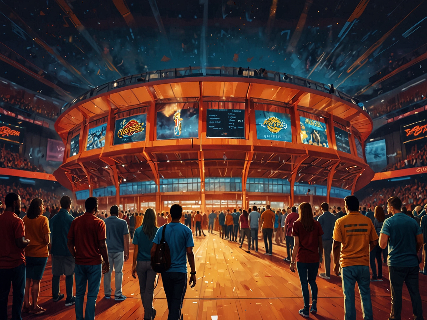 A scoreboard showing the Cleveland Cavaliers and Denver Nuggets game details, generating excitement as fans prepare for this pivotal NBA showdown.