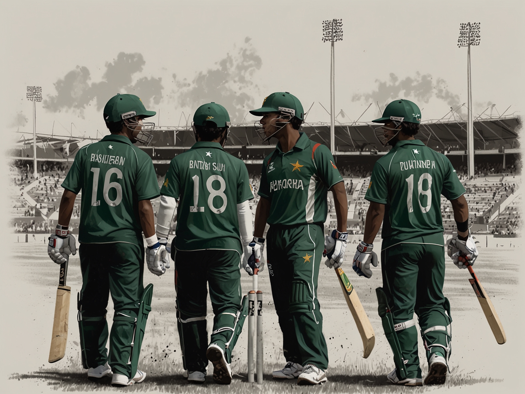 Fans in the stands displaying flags and wearing team colors, fully immersed in the excitement of the Pakistan vs Bangladesh U-19 semi-final match.