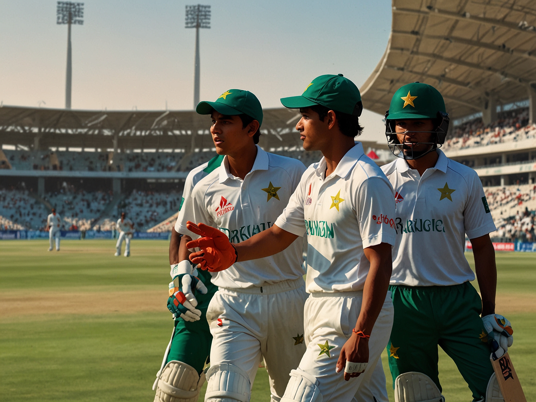 Close-up of a cricket ball in mid-air as a player prepares to bowl, capturing the suspense and skill involved in the crucial moments of the game.