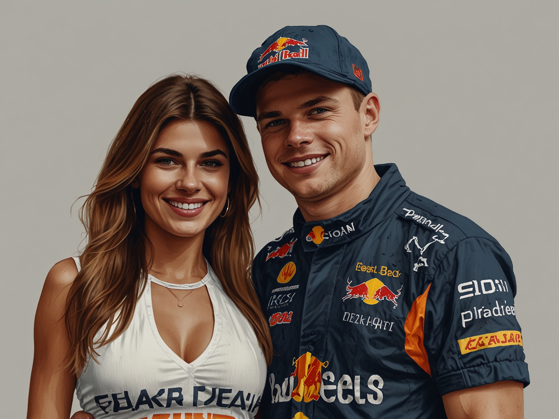 A candid moment of Kelly Piquet, reflecting on the challenges of social media, emphasizing the emotional depth behind public perceptions of celebrities in racing.