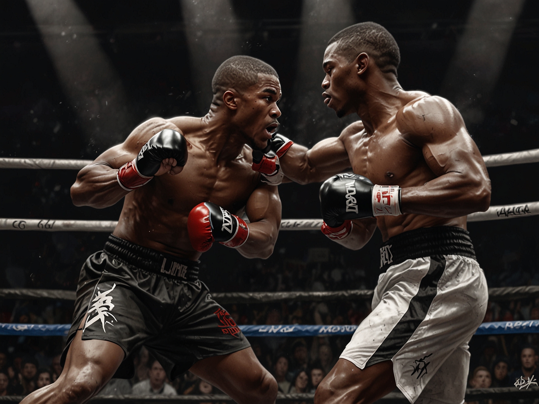 Both fighters engaging in a heated exchange at the UFC Performance Institute, emphasizing the palpable animosity and anticipation for a possible rematch.