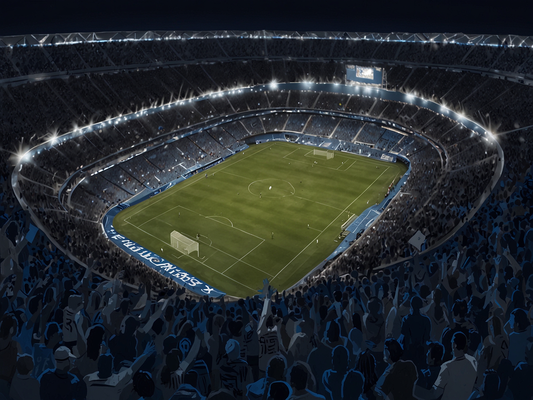 Andrés Llinás, the hero of the match, running towards the stands in celebration after scoring the decisive goal, encapsulating the thrill of Colombian football.
