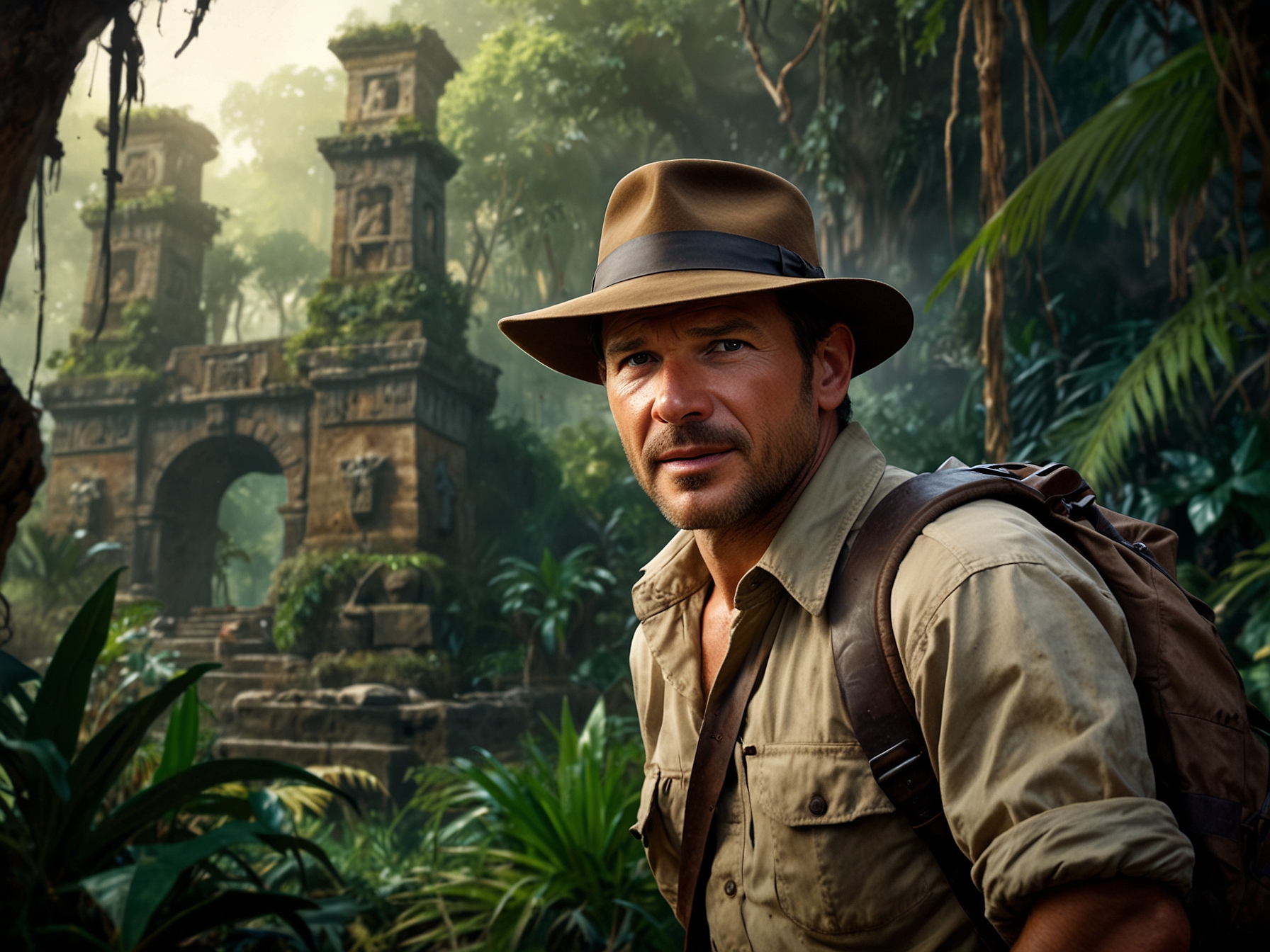 A detailed scene of a player solving a puzzle in the Vatican's catacombs, highlighting the historical elements and immersive gameplay of 'Indiana Jones and the Great Circle'.
