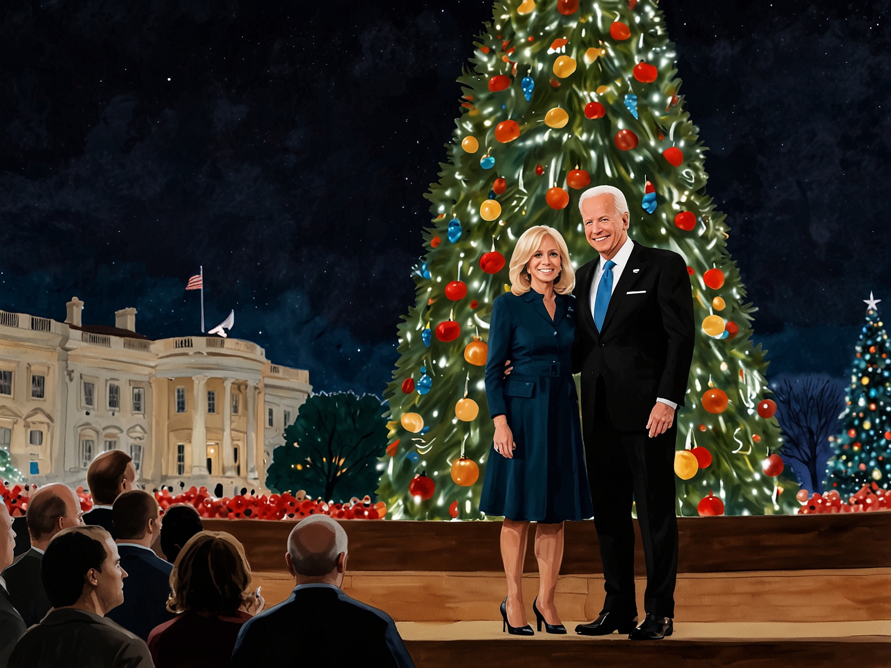 The stunning gingerbread White House, meticulously crafted, serves as a symbol of teamwork, creativity, and the joy of the holiday season.