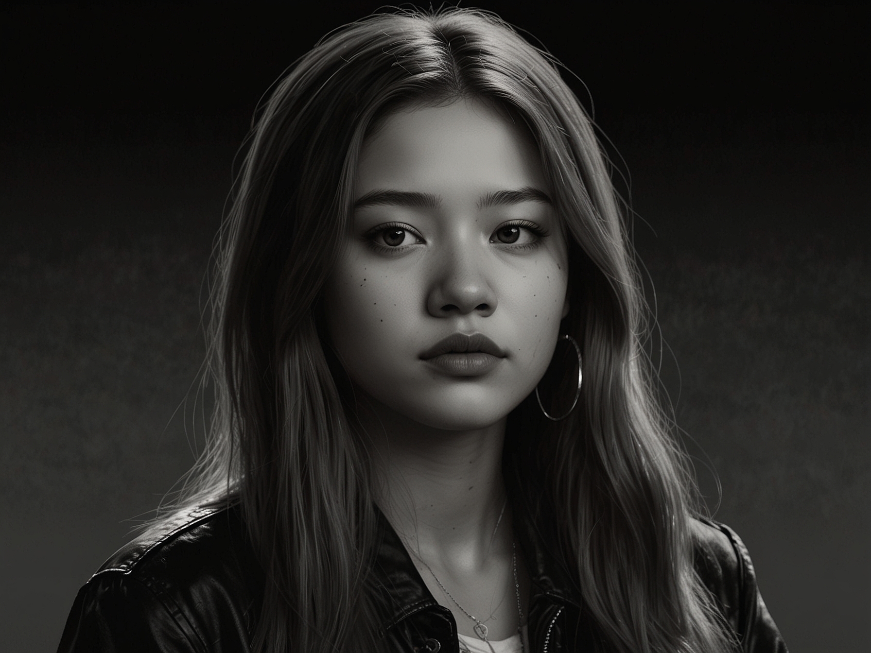 A close-up of Rose holding a nostalgic memento, symbolizing memories of a past love. Her expression is a mix of pain and reflection, capturing the essence of healing through her music.
