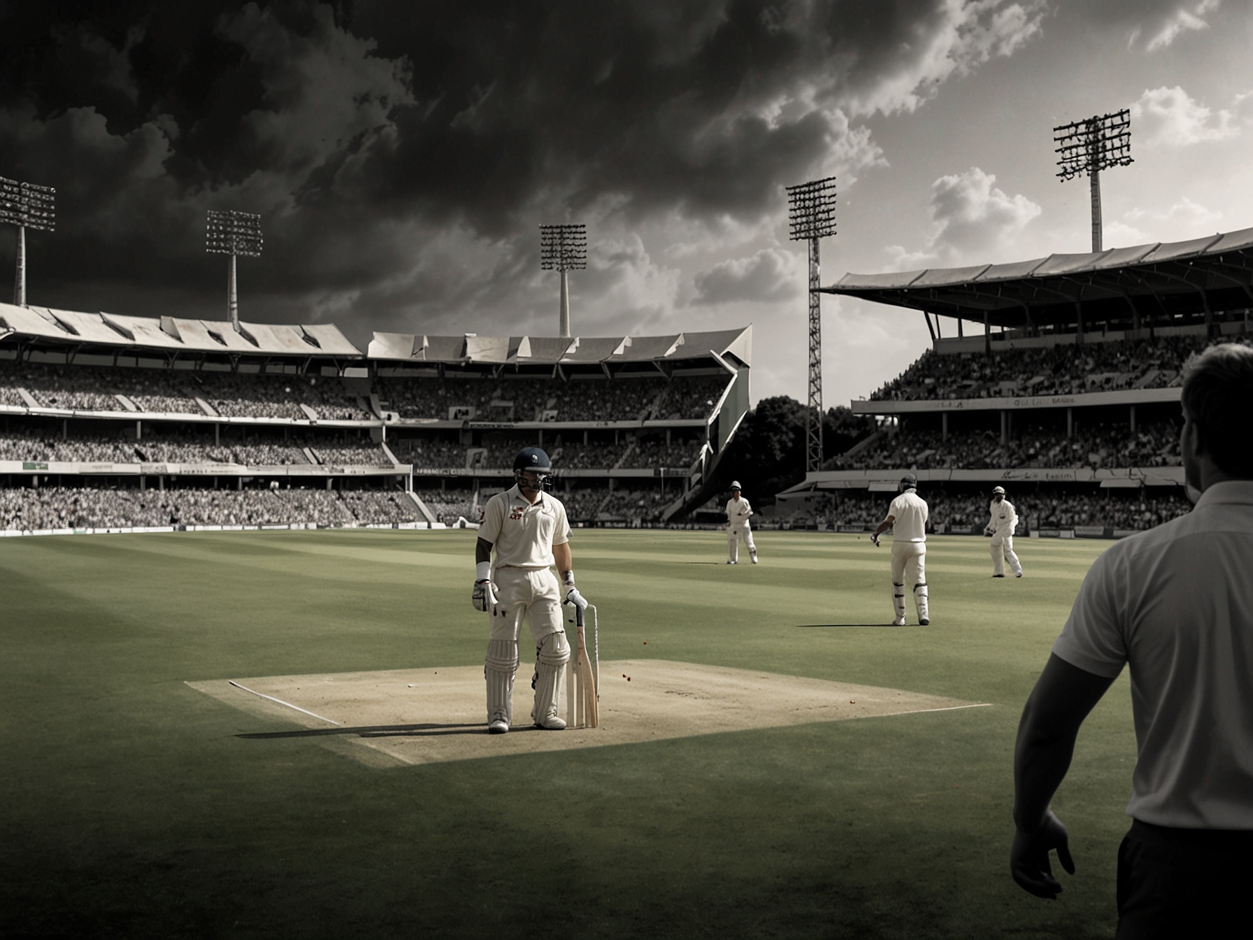 A collage of Alastair Cook and Jacob Bethell in action during a Test match, symbolizing the passing of wisdom from seasoned players to rising stars in cricket.