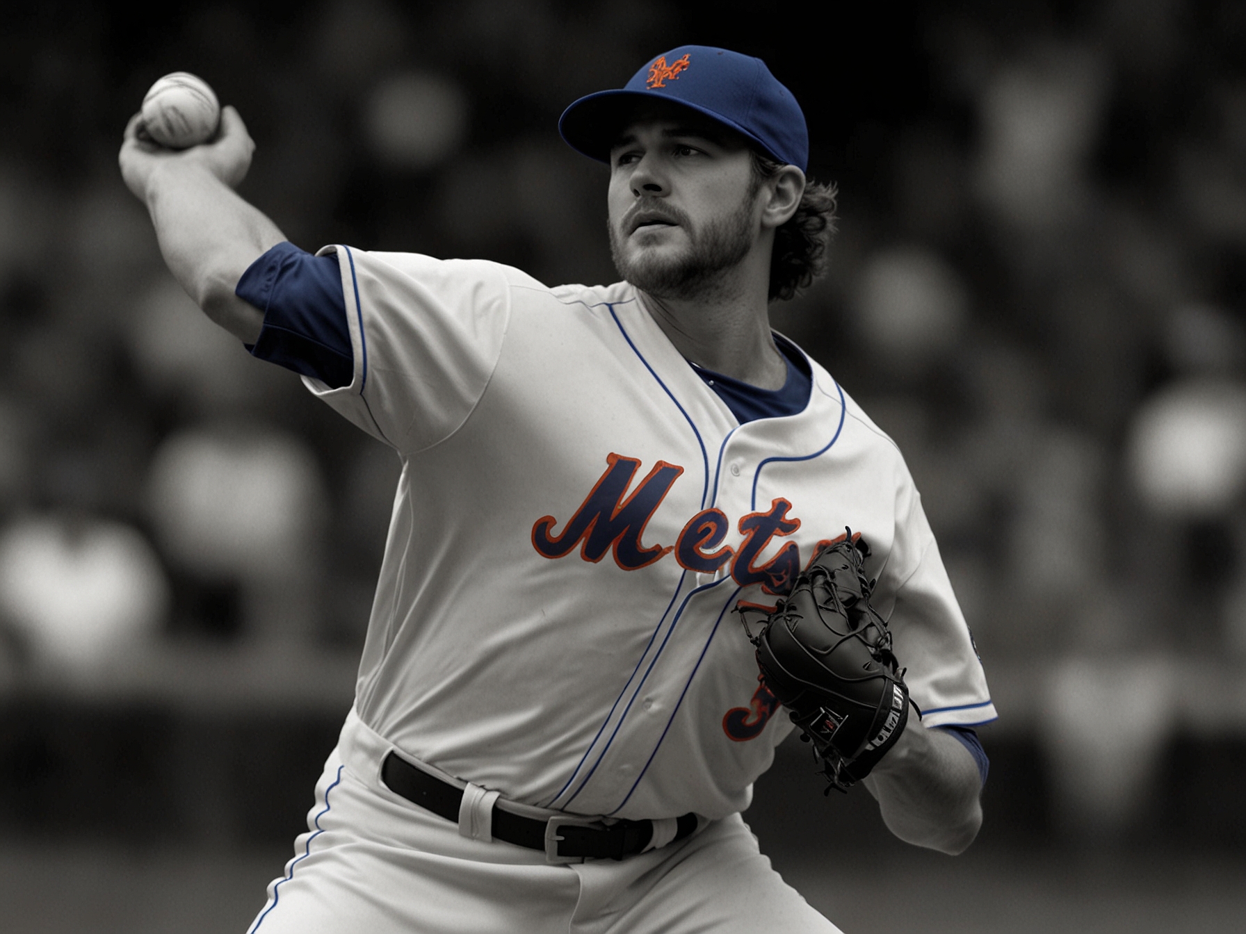 A behind-the-scenes moment of Holmes training on the practice field, illustrating his dedication to adapting his skills for the starting position with the Mets.