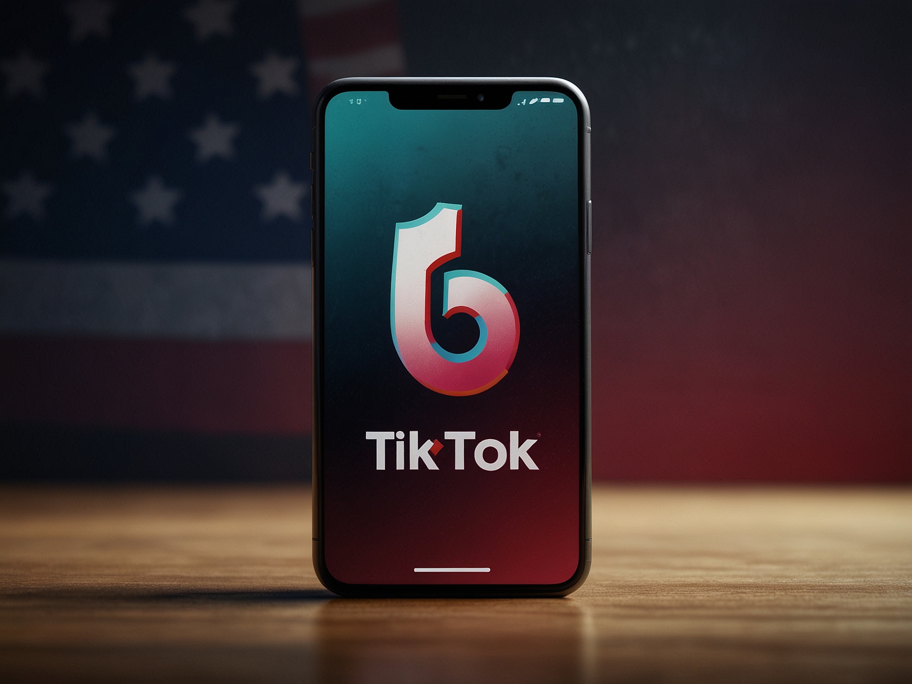 An illustration of a smartphone displaying the TikTok logo, surrounded by a shadowy figure symbolizing government oversight, reflecting the tension between user freedom and national security.