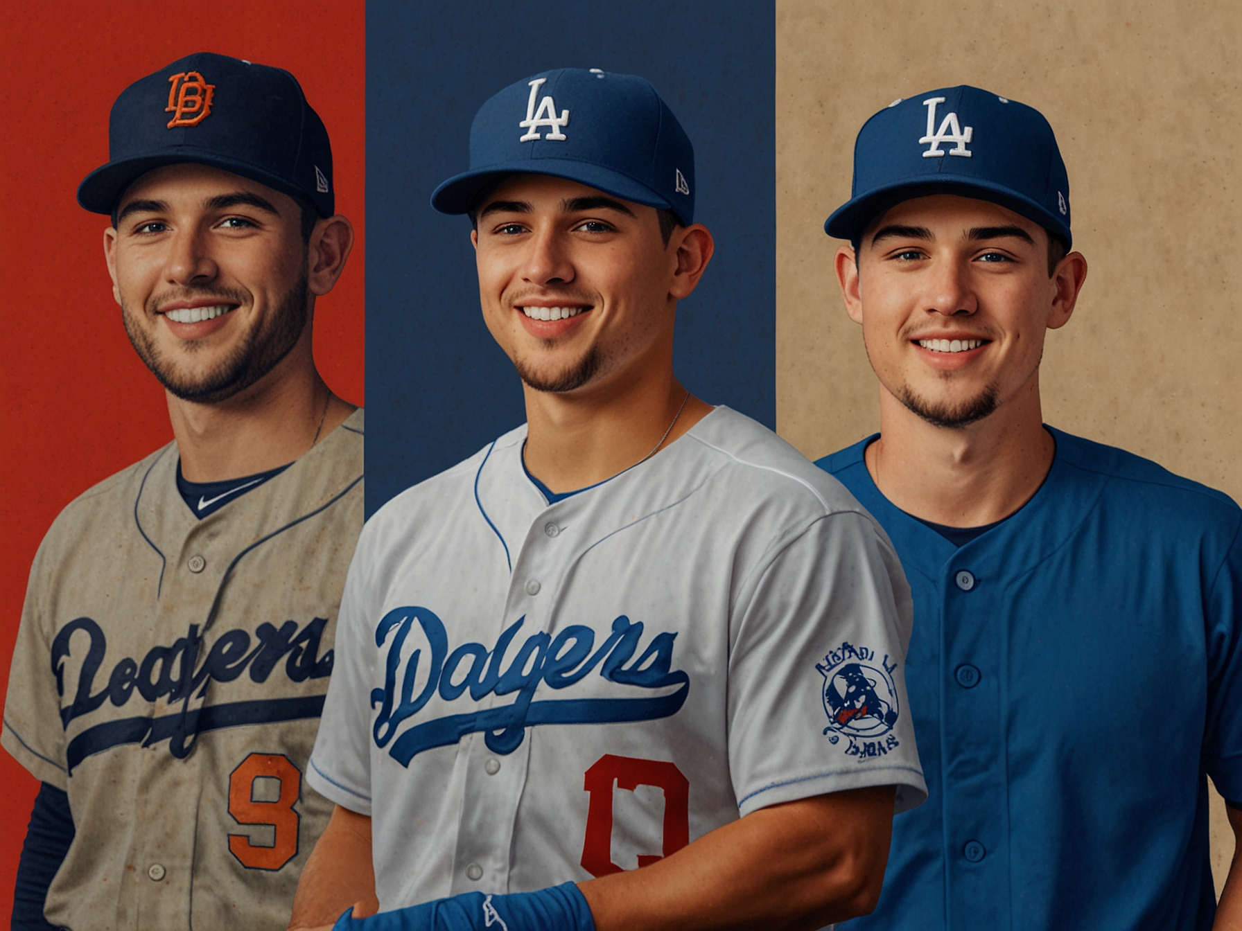 A collage featuring Michael Conforto in Dodgers gear, a Red Sox logo, and images of Max Fried and Corbin Burnes, showcasing the excitement of MLB trade rumors.