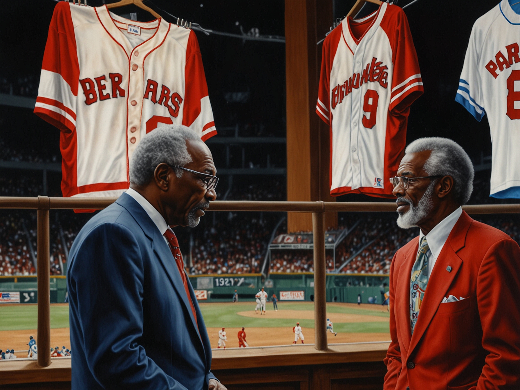 A close-up of the Hall of Fame plaque for Dick Allen, surrounded by memorabilia that tells the story of his passionate and controversial journey through baseball.