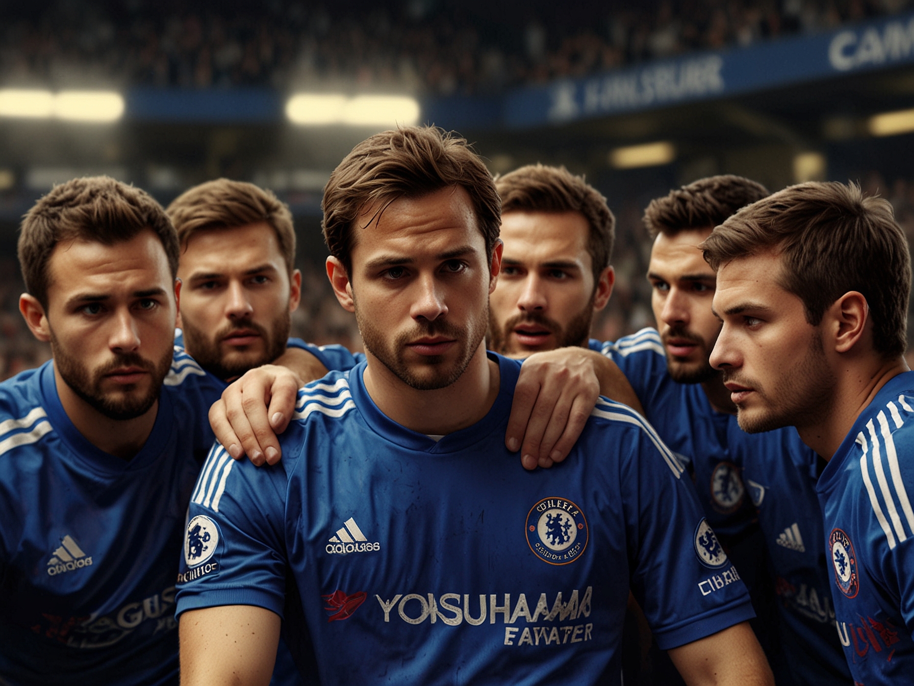 Action shot of Chelsea's Nicolas Jackson dribbling past Tottenham defenders, showcasing speed and skill on the field during a Premier League match.