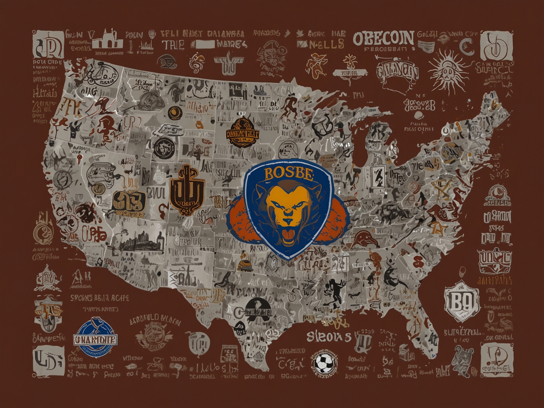 A group of enthusiastic college football fans, adorned in team colors, gathered at a watch party, displaying excitement and anticipation for the upcoming playoff games and bowl predictions.